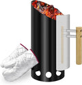 Charcoal Chimney Starter with Insulation Gloves Double Enameled BBQ Starter by Joyagrill