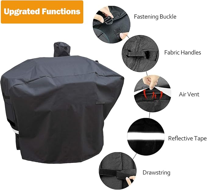 Pellet Grill Cover for Camp Chef Smoker, Cover Upgraded Full-Length Heavy Duty - Image 7