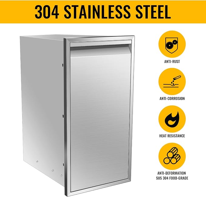 Outdoor Kitchen Drawers, Box Frame Style Flush Mount BBQ Drawer w/Stainless - Image 7