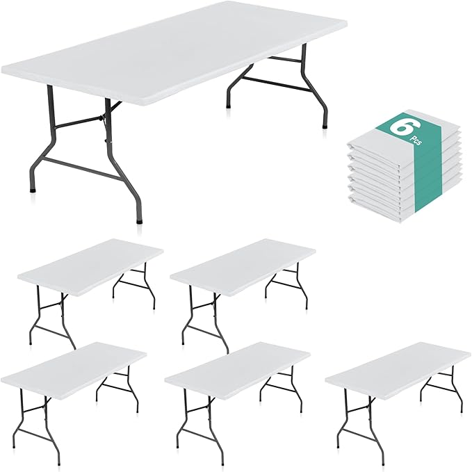 LUSHVIDA 6 Packs Vinyl Tablecloths by LUSHVIDA