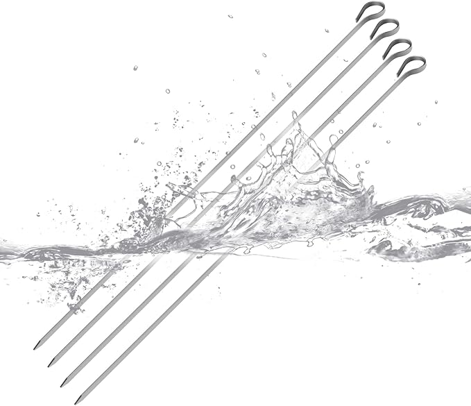 only fire Shish Kabob Set with Stainless Steel Ring, Automatic Skewers Turner - Image 6