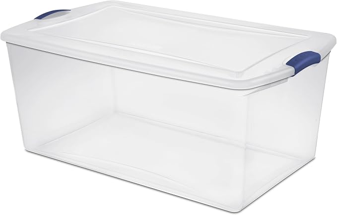 2-Pack 105 Quart Heavy Duty Plastic Storage Bins, Stackable Containers - Image 5