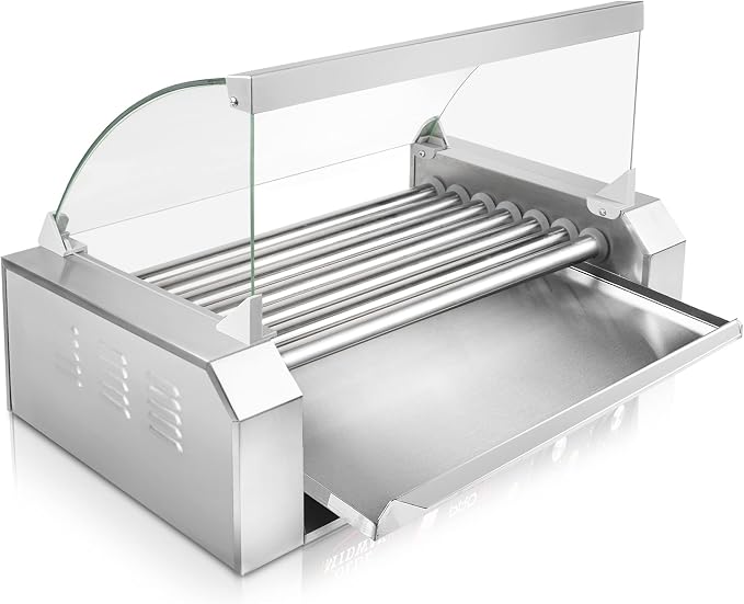 Olde Midway Electric 18 Hot Dog 7 Roller Grill Cooker Machine - Image 4