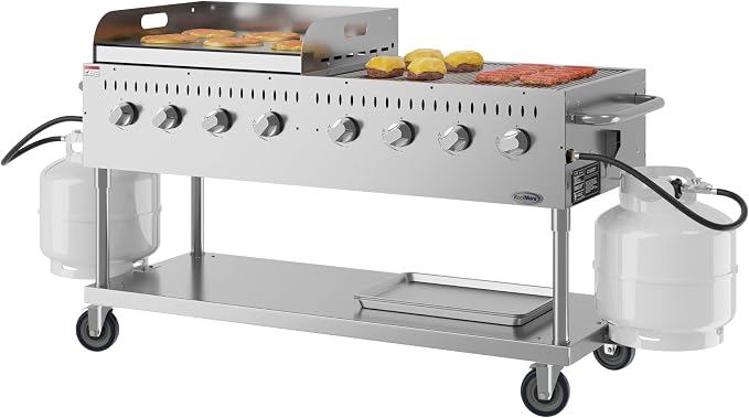 60 in. 8-Burner Commercial Outdoor Propane Gas Grill - Image 2