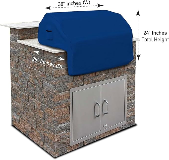 Covers & all Built-in Outdoor Grill Cover, Durable Heavy Duty 18 Oz Waterproof - Image 2