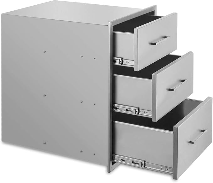 20" W x 27" H x 23" D Stainless Steel Outdoor Kitchen Drawers BBQ Drawers - Image 7