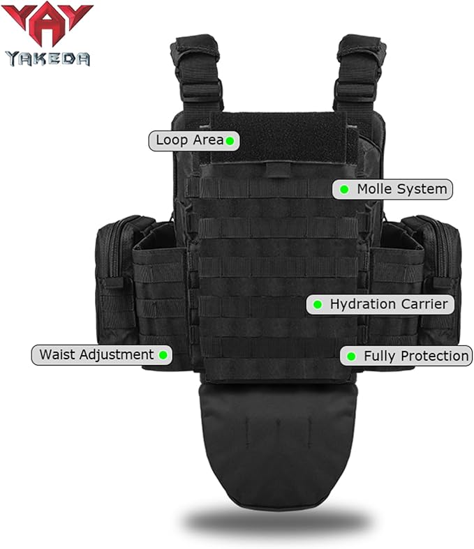 YAKEDA Outdoor Removable CS Training Vest, Molle Breathable Training Quick - Image 2