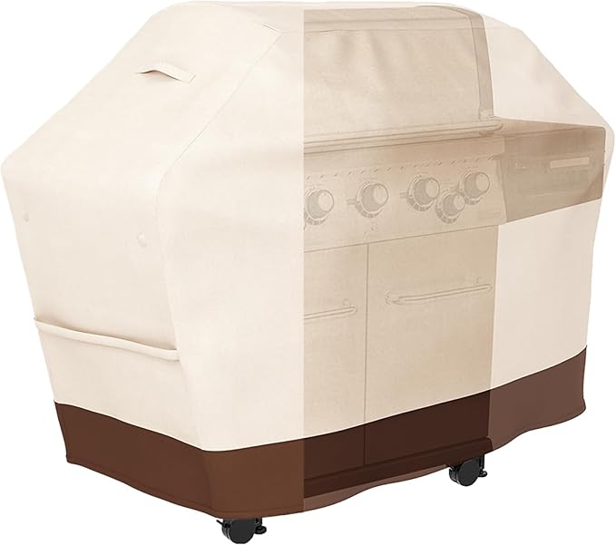 Tuyeho Grill Cover 65 x 24 x 46 inch, 600D Heavy Duty Gas BBQ Cover w/Side by Tuyeho
