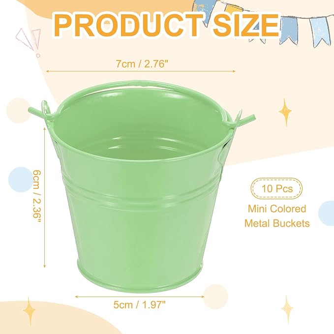 Small Metal Buckets, Mini Buckets - Image 2