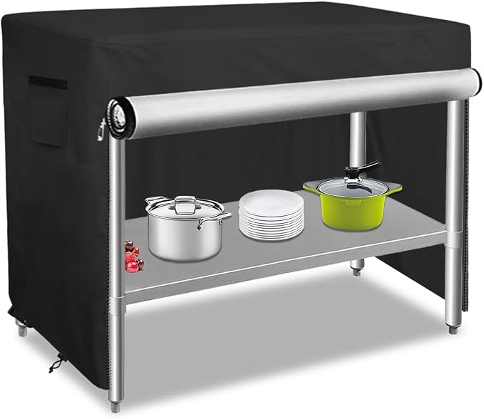 Bitubi 48 Inch Outdoor Prep Table Cover by PatioFurnitureCovers