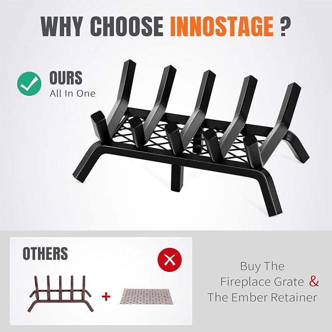 Fireplace Grates with Ember Retainer - Image 3