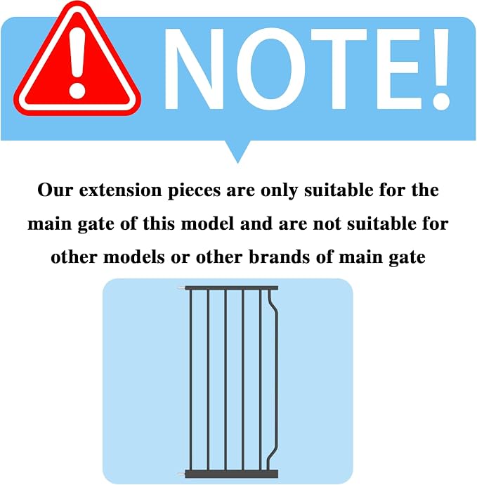 Extra Wide Baby Gate with 14.17in Extensions - Image 2