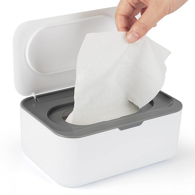 Baby Wipes Dispenser, Wipes Case Baby Wipe Holder Keeps Wipes Fresh, Easy Open by Flenpptly