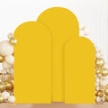 MODFUNS Set of 3 Wedding Arch Cover Gold Spandex Arch Backdrop Cover 5&6&7ft by MODFUNS