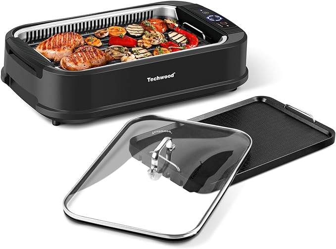 Techwood Indoor Grill Smokeless Grill, Electric Korean BBQ Grill by Techwood
