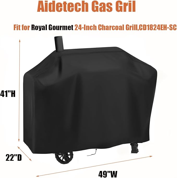 Grill Griddle Cover for Royal Gourmet 24-Inch Charcoal Grill CD1824EH-SC - Image 3