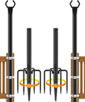 2 Pack String Light Poles, Metal Poles by NUERPO