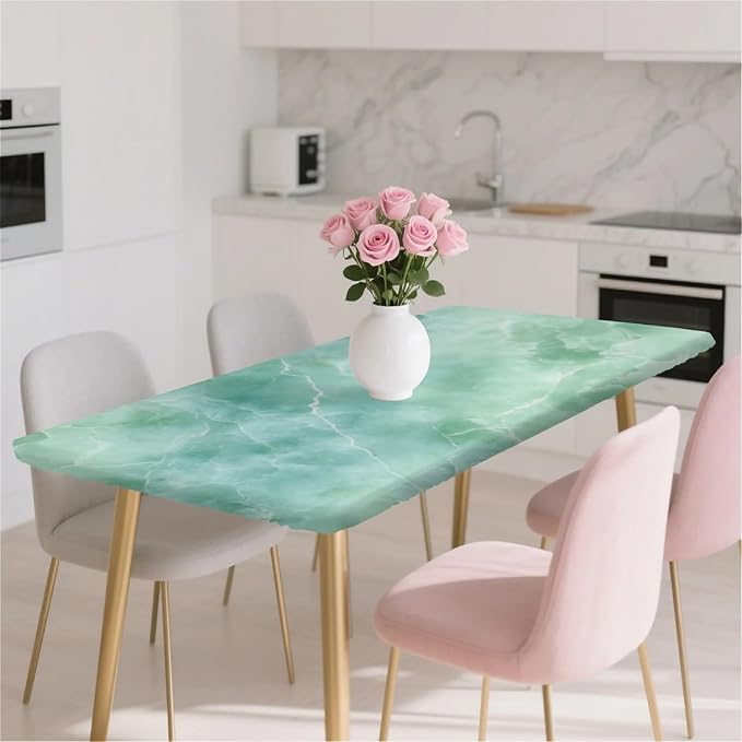 Rectangle Table Cloth Cover Waterproof Elastic Fitted Polyester Fitted - Image 7