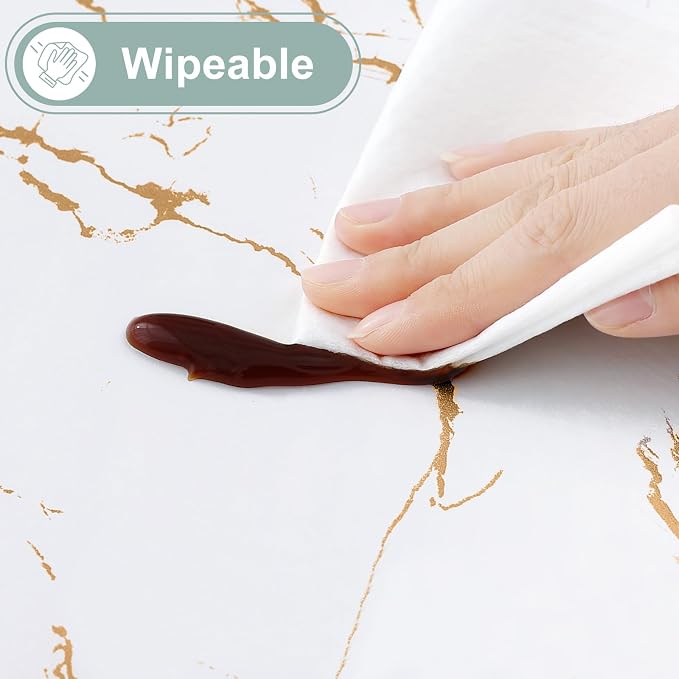 misaya Rectangle Waterproof Vinyl Table Cloth, Wipeable Tablecloth - Image 5