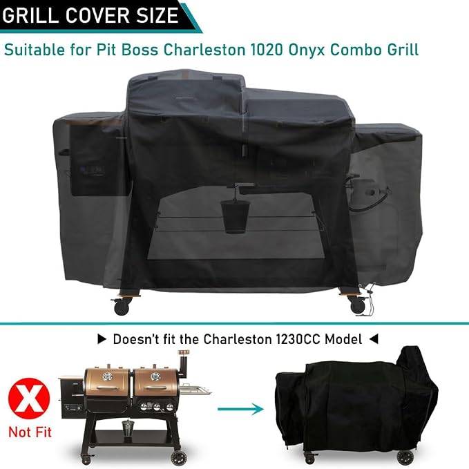 ZJYWSCH Grill Cover for Pit Boss Charleston 1020 Pellet Grill Gas Griddle Combo - Image 2