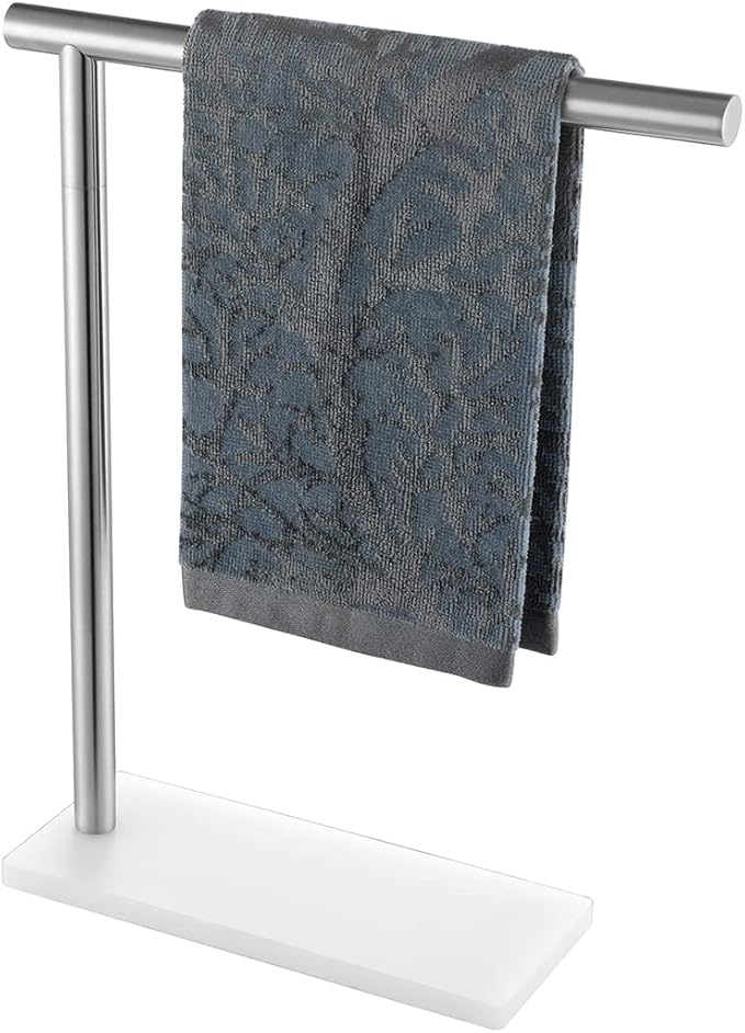JQK Hand Towel Holder Stand Brushed, Modern Tree Rack Free Standing by Homeimprovement