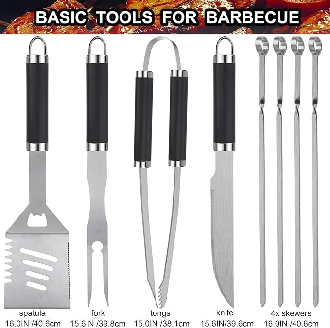 Grilljoy 24PCS BBQ Grill Tools Set - Image 2
