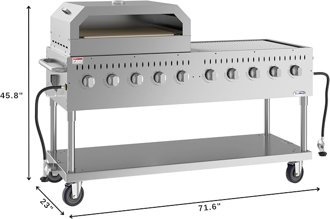 KoolMore 72 in. Commercial Outdoor Propane Gas Grill - Image 3