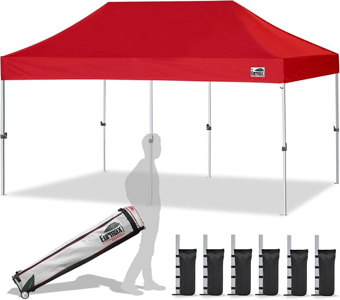 Eurmax USA 10'x20' Pop Up Canopy Tent Commercial Instant Canopies by Eurmax