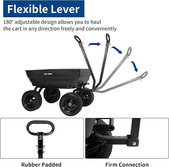 BILT HARD Poly Garden Dump Cart 1200 lbs - Image 6