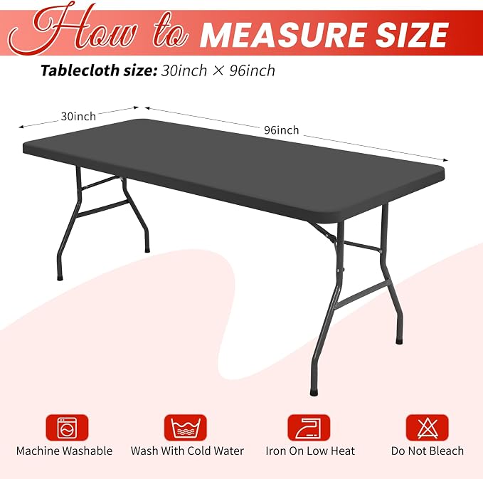 10 Pack Stretch Fabric Table Top Cap Cover, Washable Elastic Universal - Image 2
