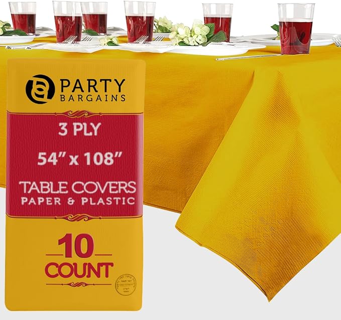 PARTY BARGAINS 10 Disposable Table Covers by PARTYBARGAINS