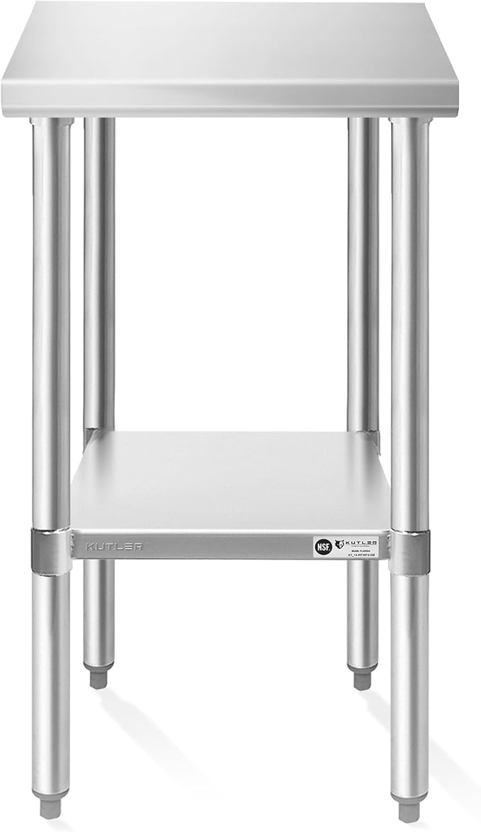 KUTLER Stainless Steel Table 24 x 18 Inches, NSF Heavy Duty Commercial Kitchen - Image 2