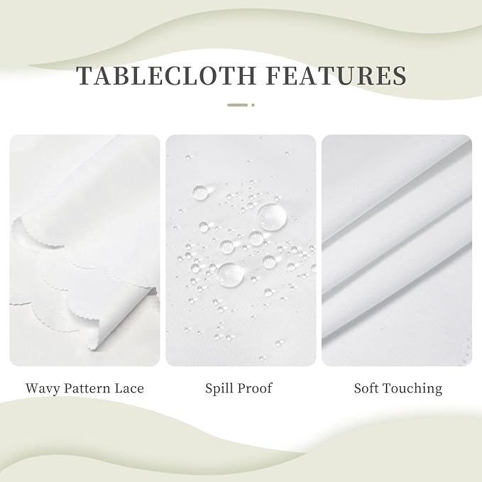 Rectangle Table Cloth Cake Pattern Waterproof Tablecloth 54 x 72 in Washable - Image 4