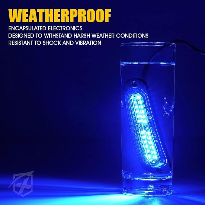 Xprite Blue LED Surface Mount Strobe Police Lights Kit, Emergency Safety - Image 7