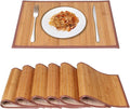Placemats Set of 6 for Dining Table, Bamboo Place Mats for Kitchen Table Decor by MARSCOOL