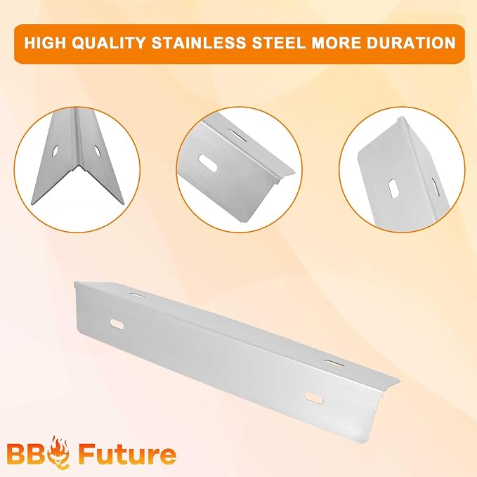 MixRBBQ Stainless Steel 7-Pack Heat Plates and 4-Pack Burner BBQ Replacement - Image 4