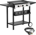 3 Burner BBQ Gas Griddle, 25.6 Inch Stainless Steel Portable Detachable Propane by ADREAK