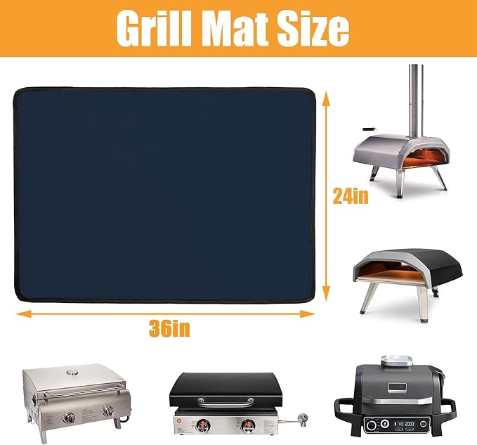 Heat Resistant Mats for Countertop and Grill Table, Fireproof Grill Mats for - Image 4