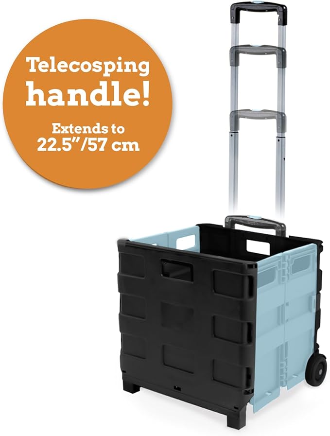 Inspired Living Ultra-Slim Rolling Collapsible Storage Pack-N-Roll Utility-carts - Image 4