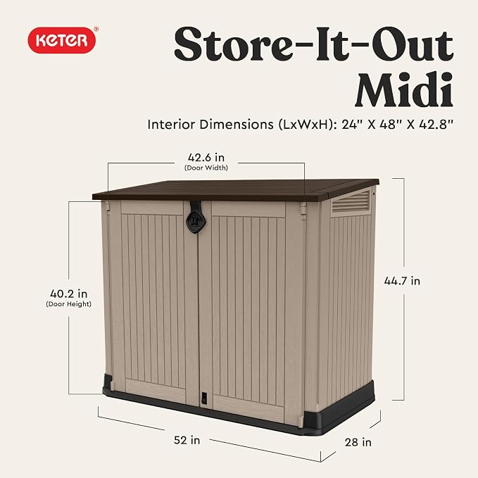 Keter Store-It-Out MIDI Outdoor Resin Horizontal Storage Shed - Image 2