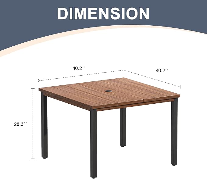 VICLLAX Outdoor Patio Dining Table - Image 3