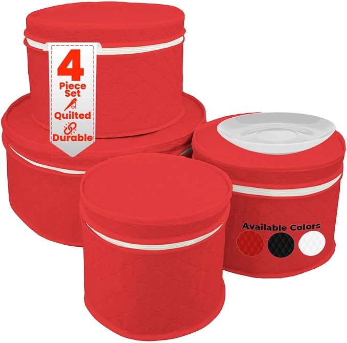 LAMINET 4 Piece Quilted Plate Storage Set by LAMINET