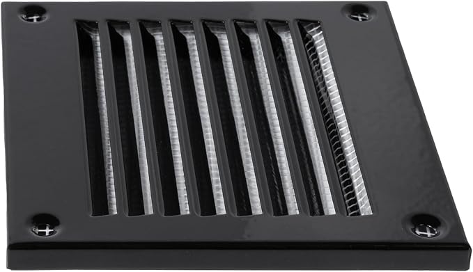 Repa Market 5-Pack 4x4 Inch Air Vent Cover/Black Galvanized Steel Louvered - Image 9