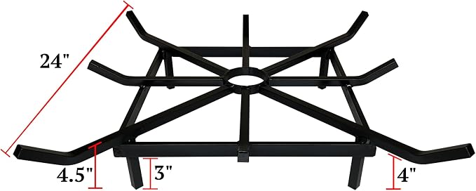 SteelFreak Square Wheel Fire Pit Grate - Image 2