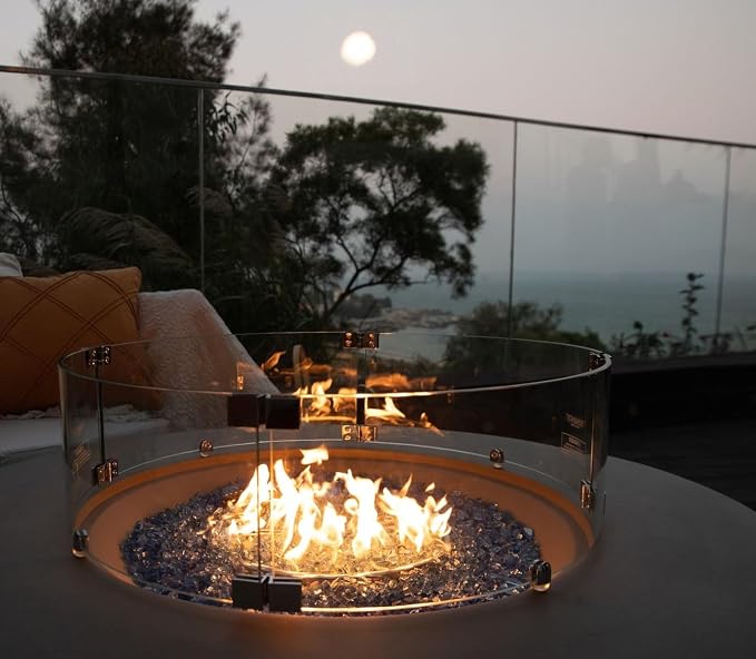 All Fire Table Pit Wind Screens and Stainless Steel Buner Lid from ELEMENTI | - Image 8