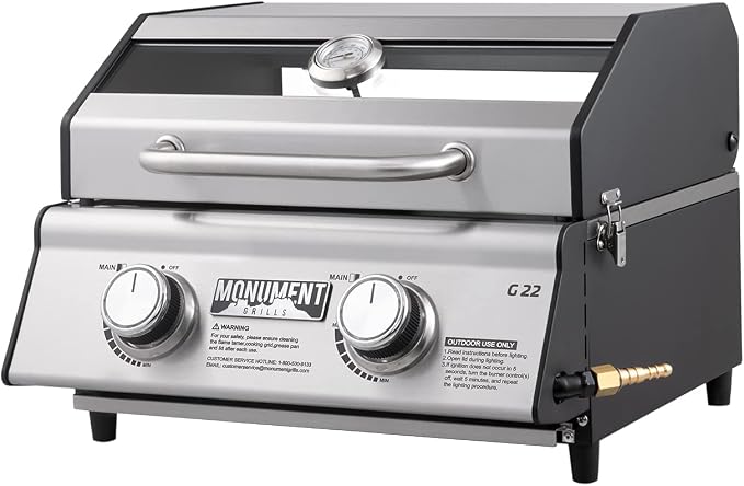 Monument Grills Clearview® 2-Burner Tabletop Propane Gas Grill - Image 4