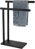 JQK Hand Towel Holder Stand Black, Modern Tree Rack Free Standing by Homeimprovement