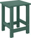 Costaelm Kids Outdoor Side Table, Small Patio HDPE Adirondack Square Table by Costaelm