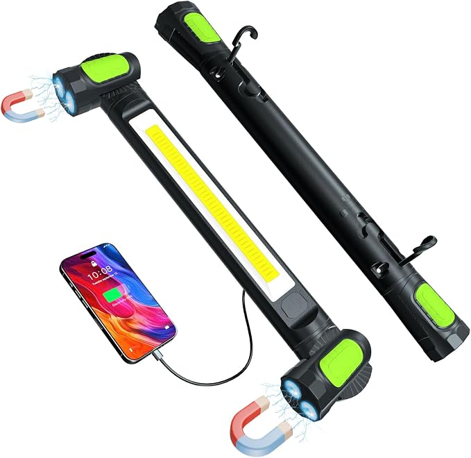 Work Light for Mechanic, 3200LM LED Work Lights, 5400mAh Rechargeable Magnetic by LANKA