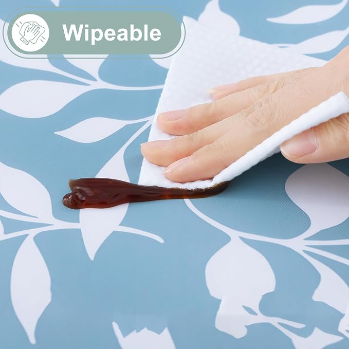 misaya Rectangle Waterproof Vinyl Table Cloth, Wipeable Tablecloth - Image 5